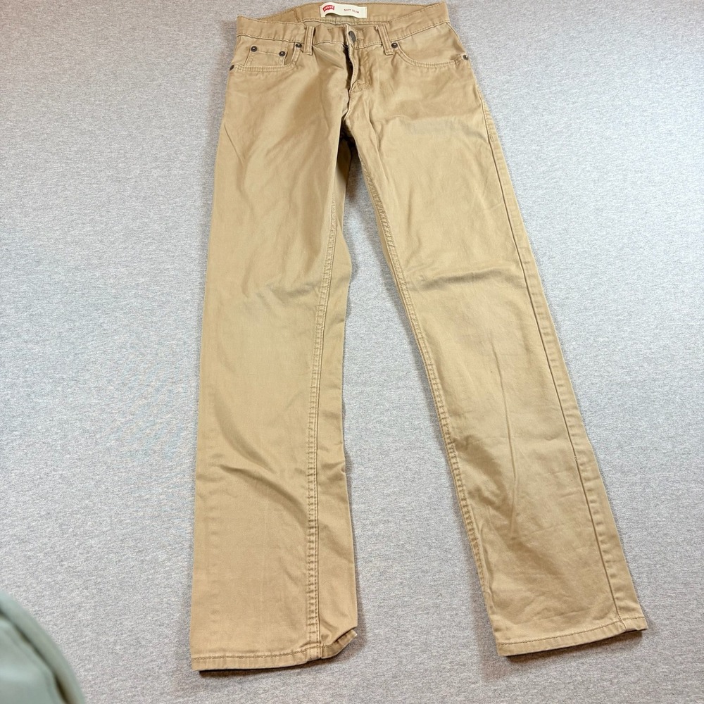 Levis 511 Slim Pants Boys 14 Reg 27x27 Chino Khaki Stretch Chino 5-Pocket